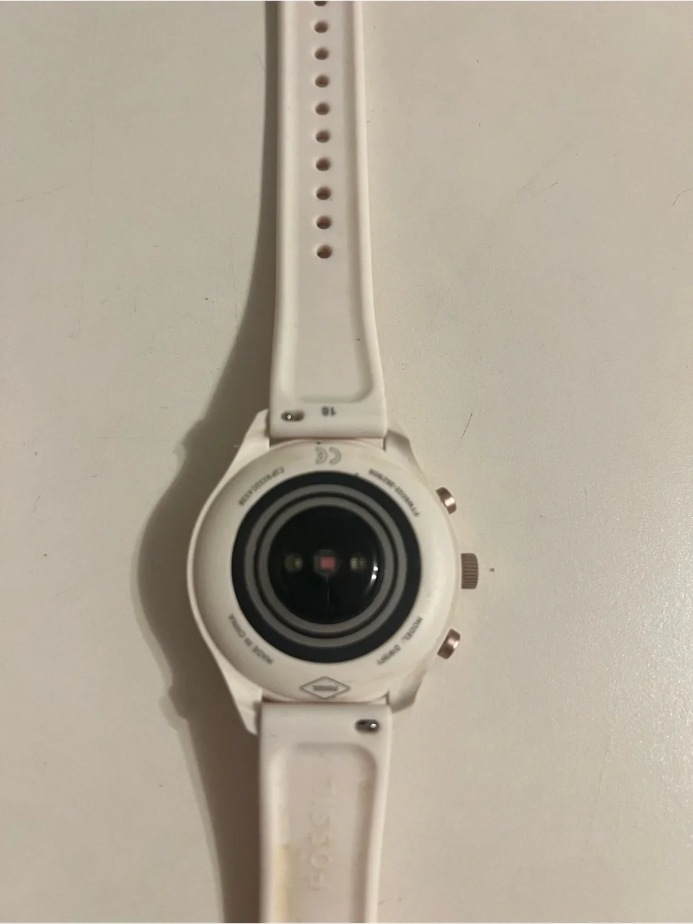 Google Pink Silicone Band Smartwatch with Round Touchscreen